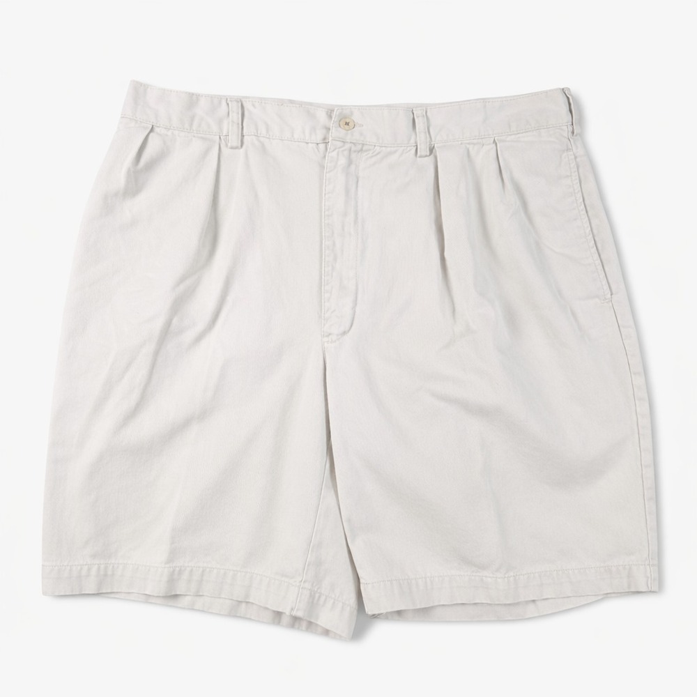 Polo Ralph Lauren Tyler Shorts Mens 38 Beige Pleated Chino Cotton Classic Fit